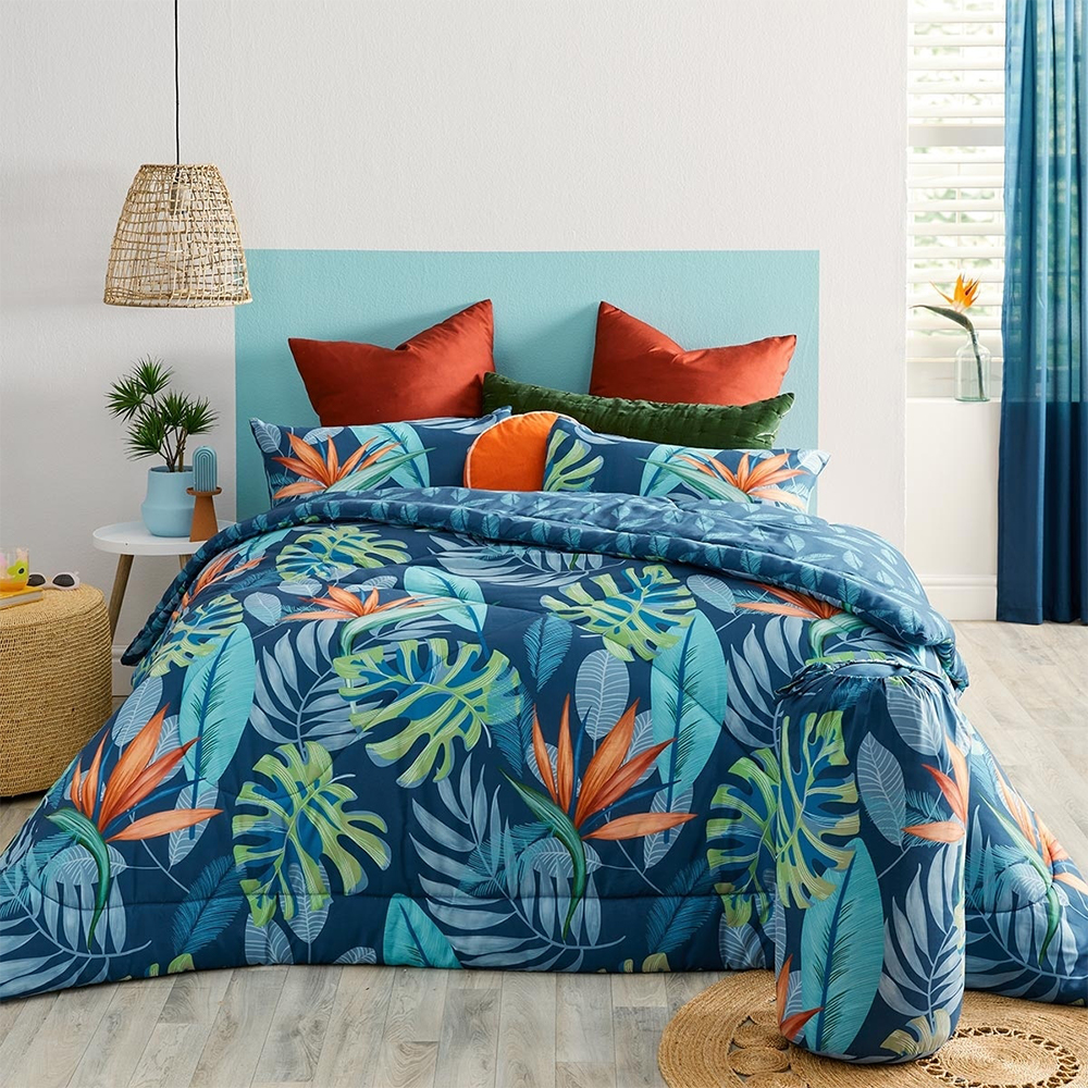 Tangent Botanical Palm Virágos Nyomtatott Takarító Bundle készlet